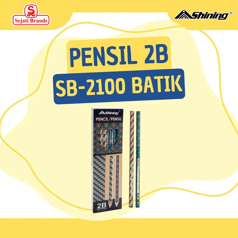 Shining Pensil 2B Batik Set 12 Pc ( SB-2100 ) 1 Lusin isi 12 pcs 0