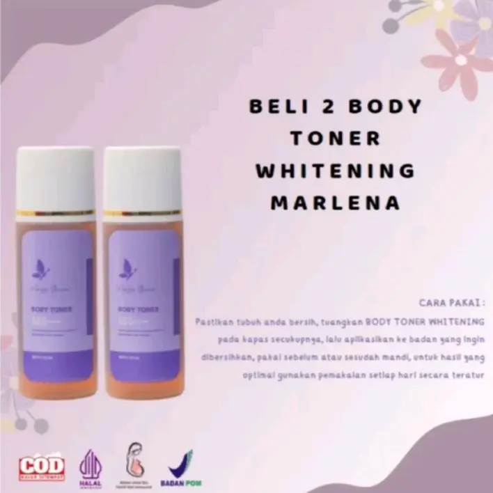 toner badan marlena 2produk..pemutih kulit tubuh