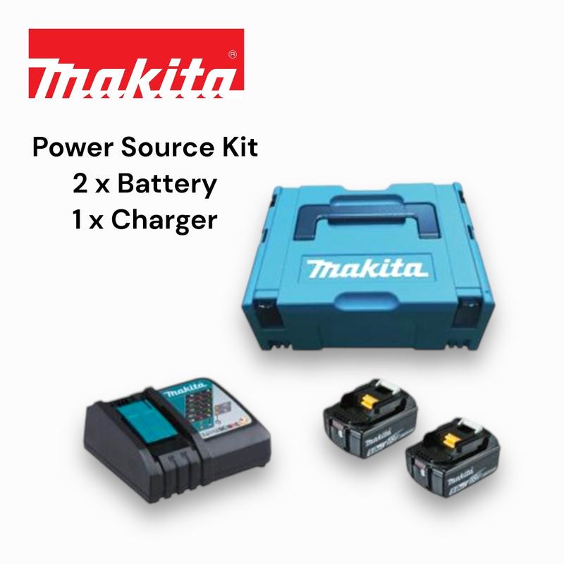 MAKITA BATTERY CHARGER POWER SOURCE KIT, Contains 2pcs Battery and 1pc Charger 0