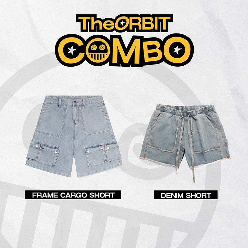 COMBO ORBIT FRAME DENIM SHORT+ Denim Short - Local Brand Chính Hãng