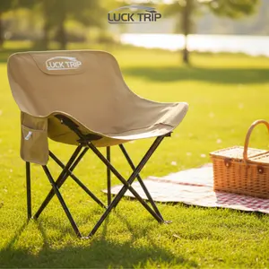 【Luck Trip】Kursi Santai Outdoor Y-63 Portabel Lipat Cocok untuk Camping&Piknik Desain Ergonomis Nyaman Ringan Pilihan Warna Hitam Khaki Hijau Mudah Dilipat Dibawa
