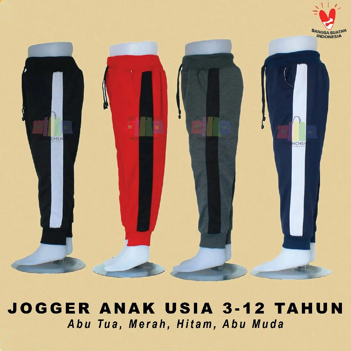 Celana Training Jogger List Panjang Anak Laki Laki Perempuan usia 3-12 Tahun Trening Jogger Olah Raga  Celana Training Harian Anak Unisex