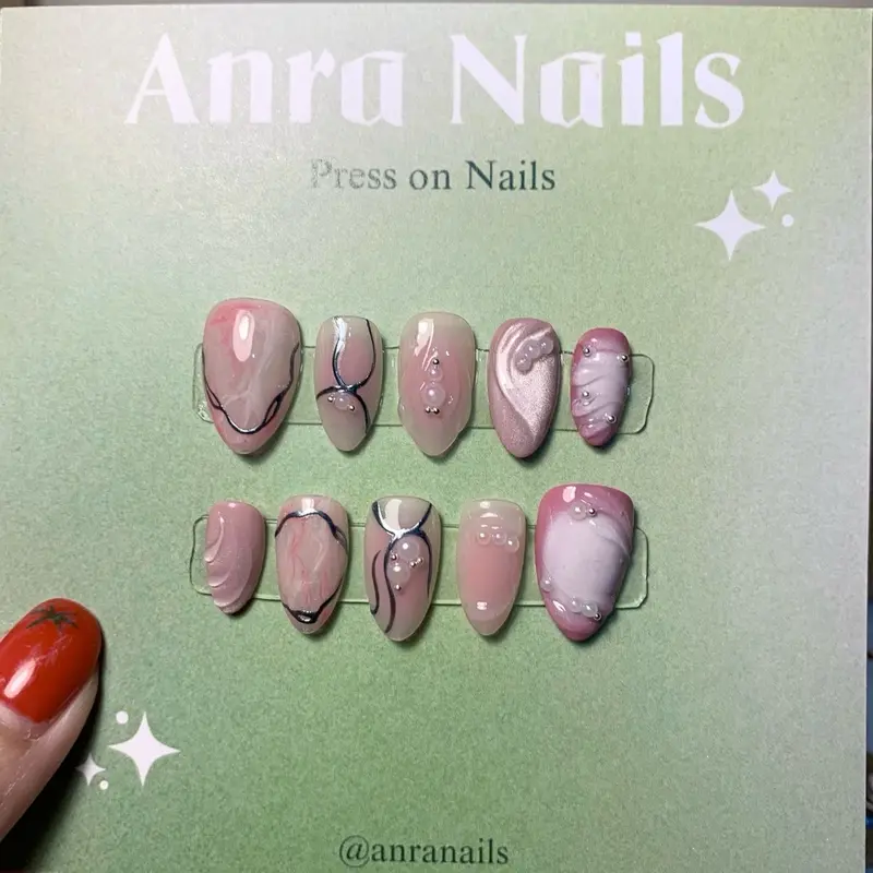 Wedding Nails | Anra Press On Nails Kuku Palsu - A013 0