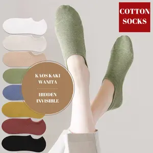 AP10 Kaos Kaki Wanita Hidden Invisible Socks Pendek Kaus Kaki Katun Abg Korean Japanese Sock Bawah mata kaki