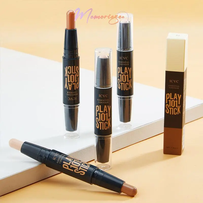 【COD&Ready✨】Contour Duo Concealer Highlighter Stick 2in1 Color 3D Face Geometry Lasting Wajah Multi-use Make up Pensil-M 7