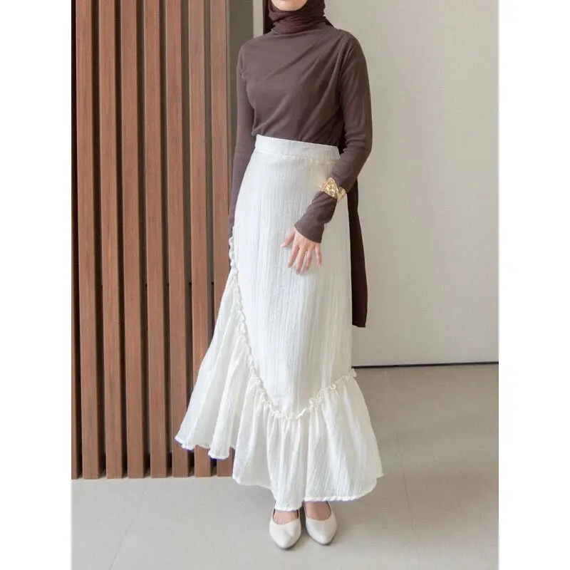 Fwdaily - Livia Skirt (Ruffle Skirt Maxi Wanita - Skirt Texture Wanita - Raya Collection - Koleksi Hari Raya Lebaran) 0