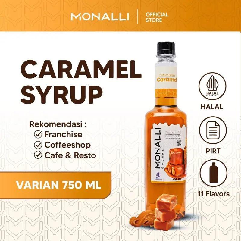 Monalli Syrup - 750 mL Caramel / Sirup Karamel / Sirup Kopi / Sirup Minuman Rasa 0