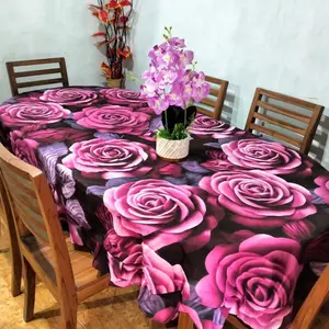 TAPLAK MEJA OVAL/BULAT UKURAN 140x230