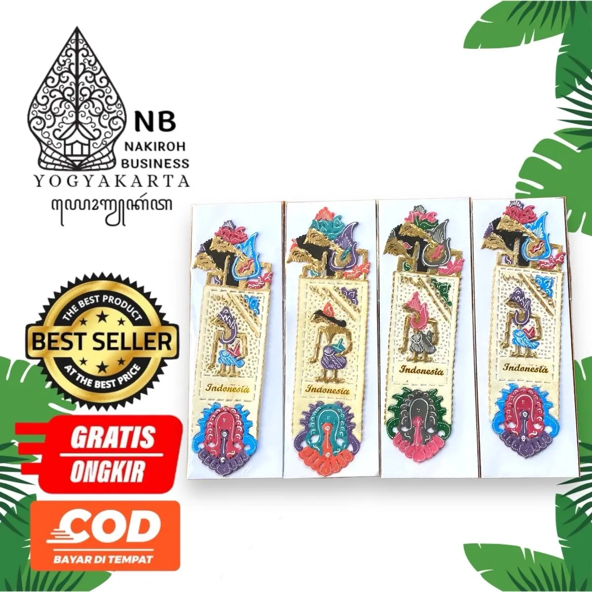 Pembatas Buku Wayang Kulit Motif Indonesia Kualitas Super Premium Bergaransi