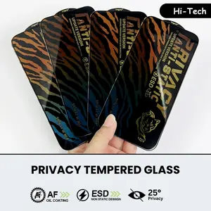 HI-TECH ANTIGORES TEMPERED GLASS  PRIVACY/ANTISPY Iphone 13 14 15 16 17 Pro Max