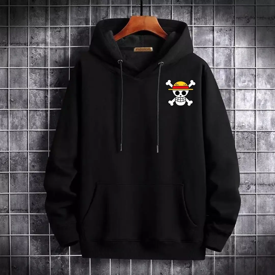 sweater hoodie luffy  hoodie kekinian hoodie terlaris Atasan Baju Panjang Sablon Tebal Pria Wanita Fleece Unisex Zipper Distro Keren