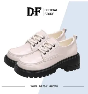 DUNIA FASHION - DF 604 Sepatu Wanita Docmart Sneakers Boots Premium Quality Black Karet Shoes