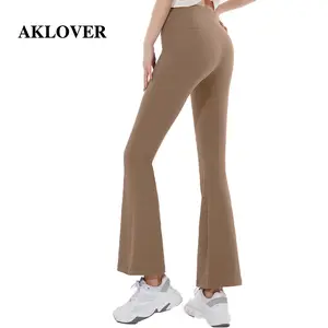 AKLOVER Celana Olaraga Yoga Wanita Legging Sport Cutbray Wanita Celana Panjang Gym/Fitness