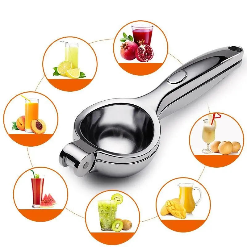 Pemeras Jeruk Manual dari Stainless Steel dan Paduan Seng, Alat Pemeras Lemon, Jeruk, dan Limau Tangan yang Kokoh dengan Desain Kekuatan Tinggi. 4