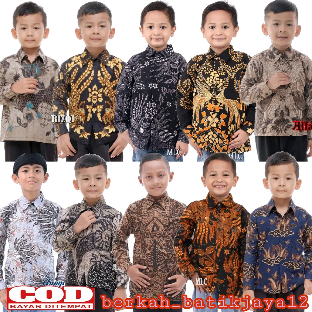 baju batik anak laki-laki lengan panjang bisa buat seragam sekolah hari batik
