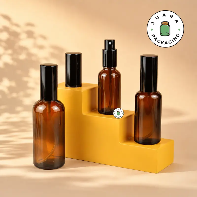 Botol Spray Kaca 30ml 50ml 100ml Botol Parfum Amber Spray Hitam Kaca Tebal Spray Plastik Untuk Perfume 30 ml 50 ml 100 ml