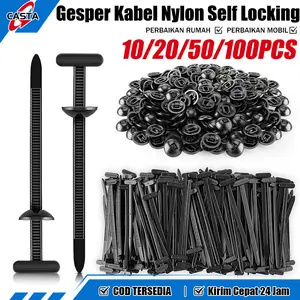 CASTA 10/20/50/100PCS Zip Tie Mobil Universal Nylon Tahan UV, Pengikat Pengganti Klip Bemper & Sekrup, Praktis untuk Perawatan Mobil Sehari-hari