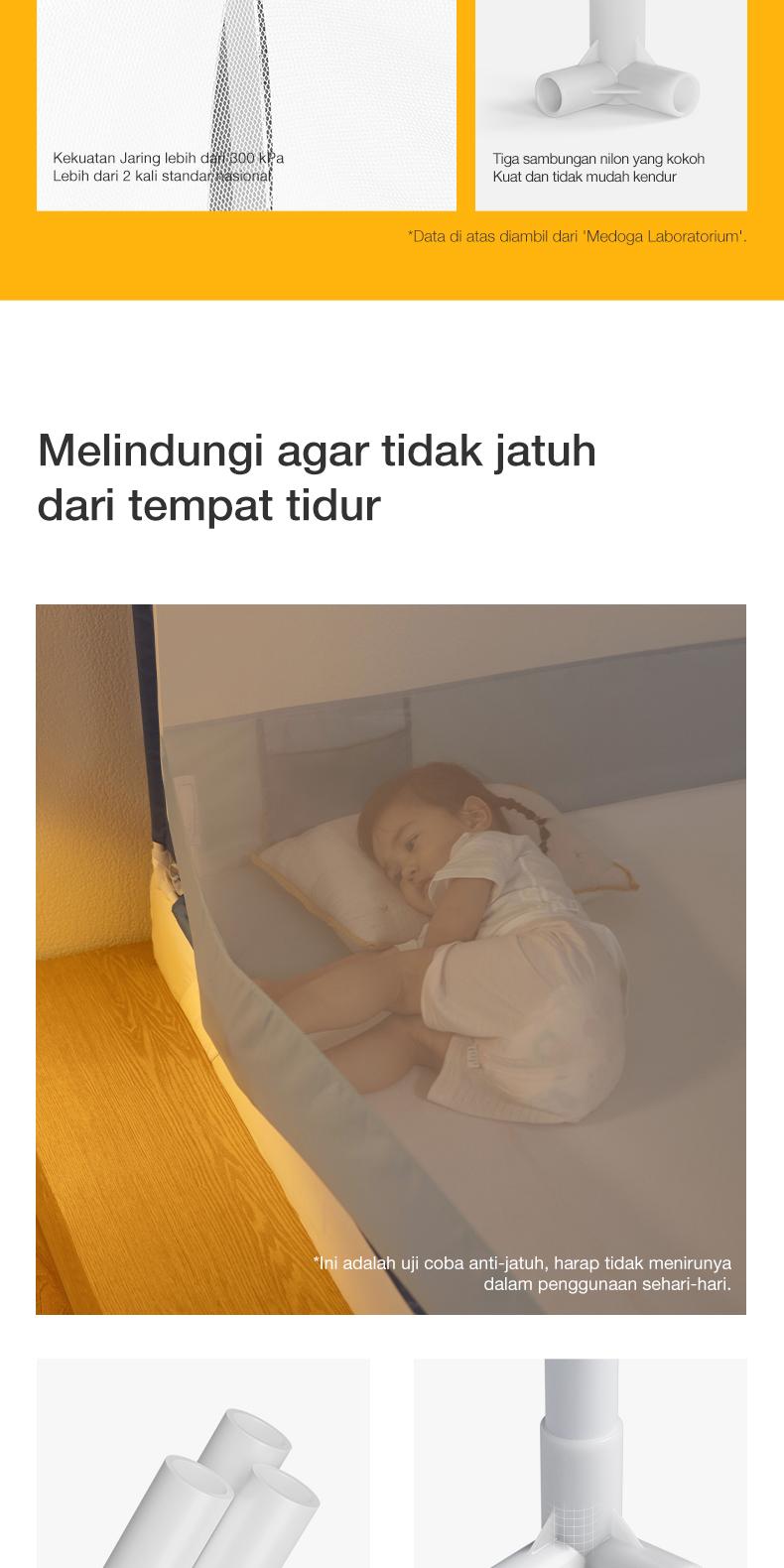 Product Introduction of Kelambu Medoga PDD Anti Jatuh Anti Nyamuk Jaring Tahan Lama Tebal Kelambu Kasur Anak Dewasa Jumbo 5