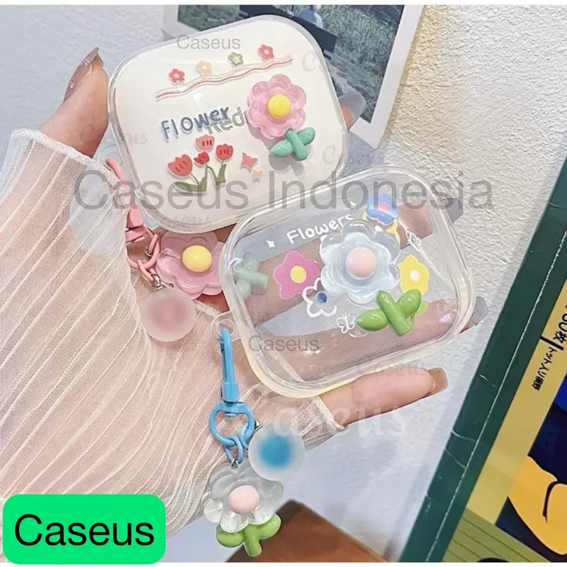 [HANYA CASE]Caseus Softcase For Baseus Bowie E16 Pelindung Case Berkarakter Lucu + Gantungan 6