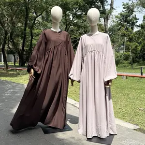 Tsurayya - (Abaya Saja) Abaya Namira Lengan Balon Ala Eropa Bahan Forzaleta dan Crincle Airflow/Abaya Lebaran