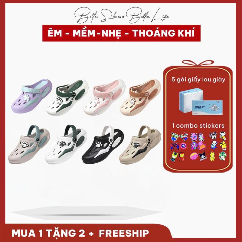 [Tặng Charm + Khăn giấy] Sục Sneaker HEYUN 2025, Sục nam nữ đế bằng 2025 - Đi chơi, đi học, đi du lịch -Shoes sục sandal sục nuxinh dép xốp giày đúc giày  rọ
