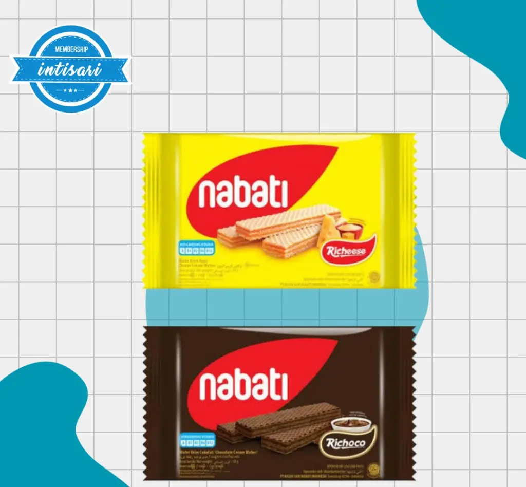 Nabati Wafer 1 Dus Coklat/Keju 43g isi 60 Pcs Harga Ecer 2000