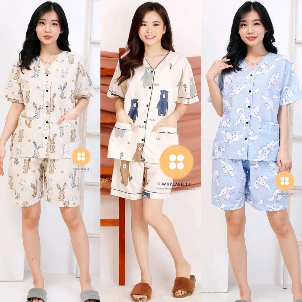 baju tidur piyama celana pendek