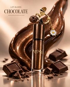 Gloss Hidratante Aroma Chocolate | No Pegajoso + Brillo Intenso + Color único + Incluye Charms