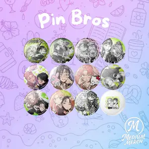 Medium | Pin Bros Button 44mm TGSWIIWAGAA (The Guy She Was Interested in Wasn't a Guy at All) Aesthetic Keren Lucu Glossy Bag Pins Clips | Aksesoris Tas & Pakaian