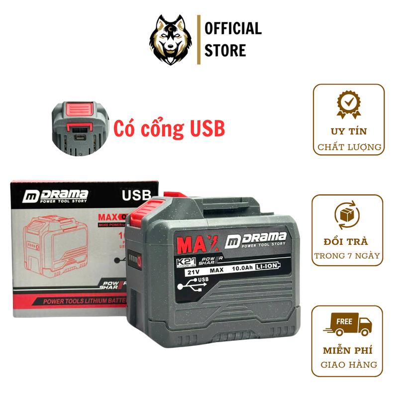 Phụ Kiện 20 Cell Drama 10Ah Mạch 4 Mosfet Có Cổng Cắm USB - Chân Pin Phổ Thông Có Đèn Led Báo Pin Dùng Cho Máy Mài Máy Khoan Siết Bulong ...