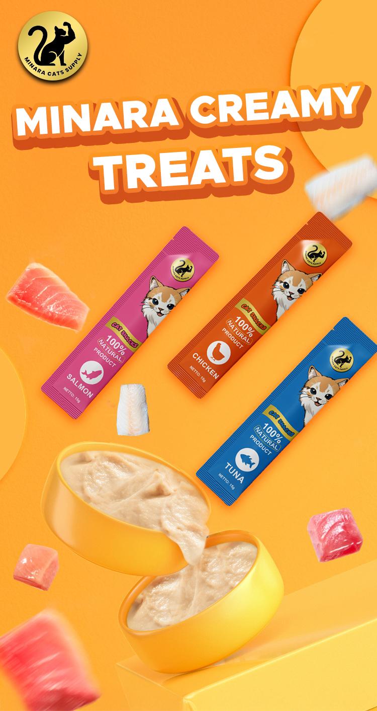 Snack Kucing Paket 100pcs Liebao Minara Meo Lifecat Makanan Kucing - Cemilan Kucing - Wetfood Kucing - Minara Creamy Treats - Paket Makanan Kucing - 50pcs Snack Kucing - Minara Cats Supply
