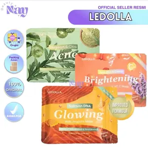 MASKER LEDOLLA SALMON DNA LE D'OLLA LE DOLLA DOLA GLOWING SERUM MASK POWDER MASK SALMON GLOWING BRIGHTENING ACNE MASKER