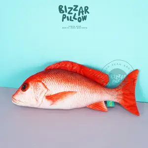 Bizzarpillow Bantal Ikan Kakap Merah Size M BZ267