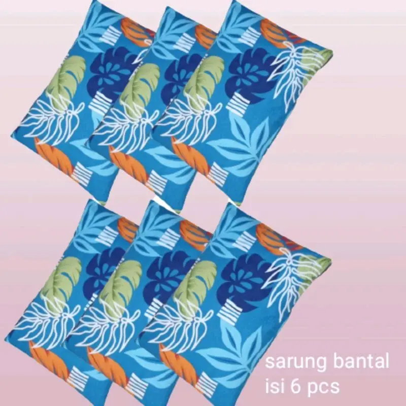 SARUNG BANTAL Resleting DEWASA PAKET ISI 1/3/6 PICS BAHAN  Kain Katun LEMBUT sarung bantal dan guling RANDOM 1