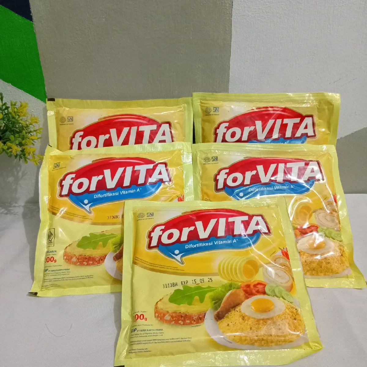 Paket 5pcs FORVITA margarin serba guna netto @ 200g Baking for vitabebaslemak lemari sachet susu kental manis Tidak Refill Pouch Condensed Milk