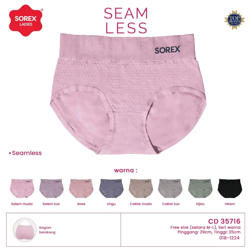 SOREX CELANA DALAM WANITA RAJUT MICROFIBER CD SEMI KORSET SOREX 35716 3