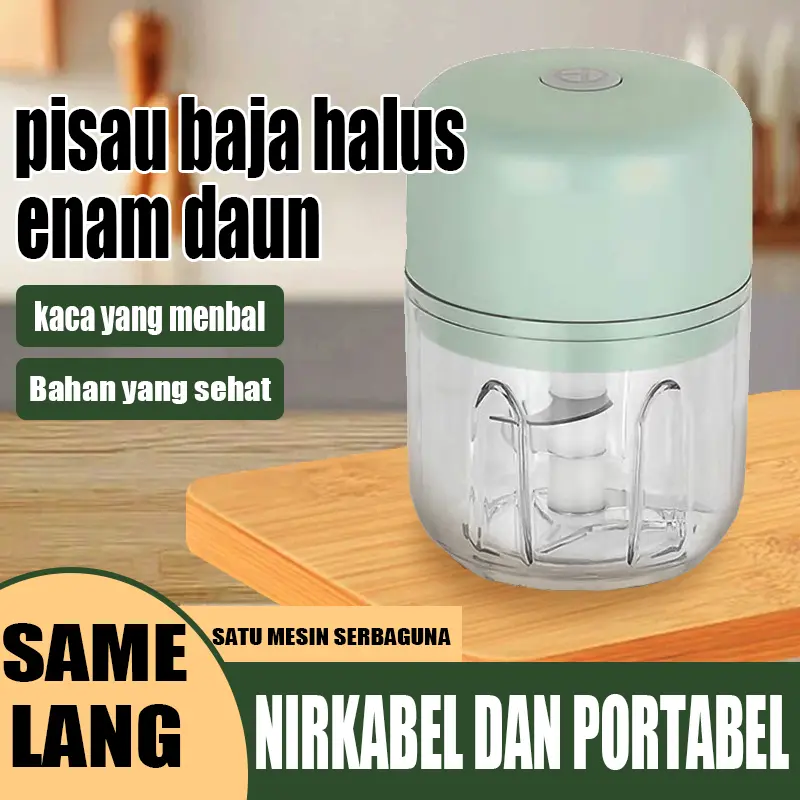 [PGS] Mini Chopper Blender Penggiling Bumbu Dapur Portable Penumbuk bawang putih Portable Gilingan Mini Bumbu dan Daging Penumbuk Bawang Putih Mini Food Processor  Mini Chopper Blender  Portable Blender Food