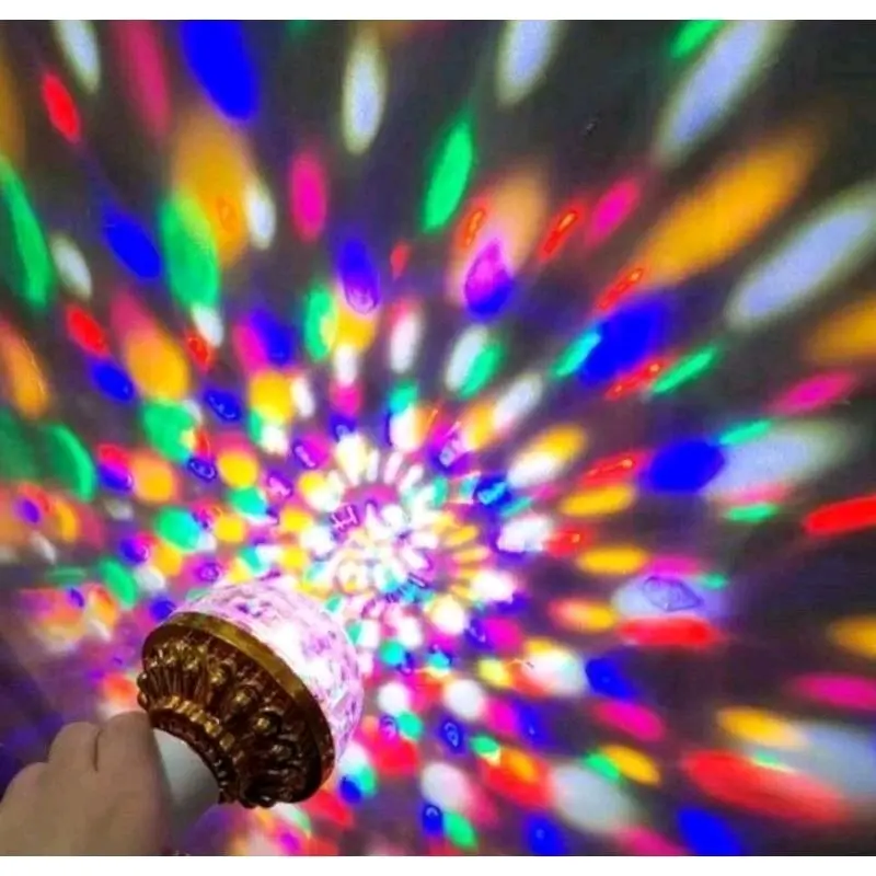 Lampu LED RGB E27 7 Warna Lampu Disko Lampu Disco RGB Mini seharga 4