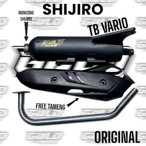 Knalpot Standar Racing Original GOLD EXHAUST Full Aksesoris Tameng Air Blade Gen 2 Bass Adem untuk Motor Vario, Beat, Nmax, Aerox, PCX Motorcycle Motorcycle shijiro Kamera