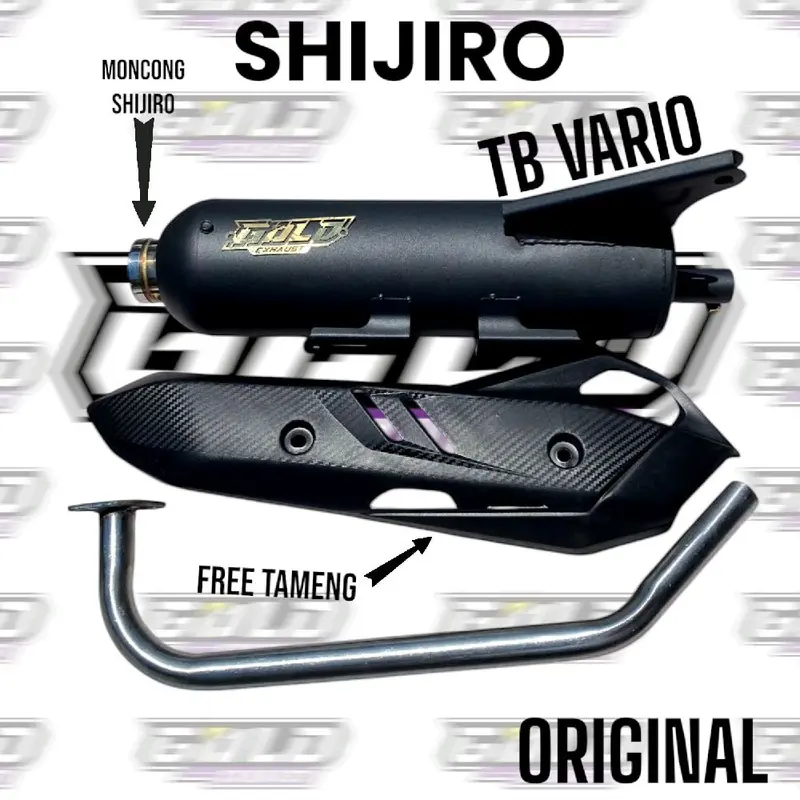 Knalpot Standar Racing Original GOLD EXHAUST Full Aksesoris Tameng Air Blade Gen 2 Bass Adem untuk Motor Vario, Beat, Nmax, Aerox, PCX Motorcycle Motorcycle shijiro Kamera