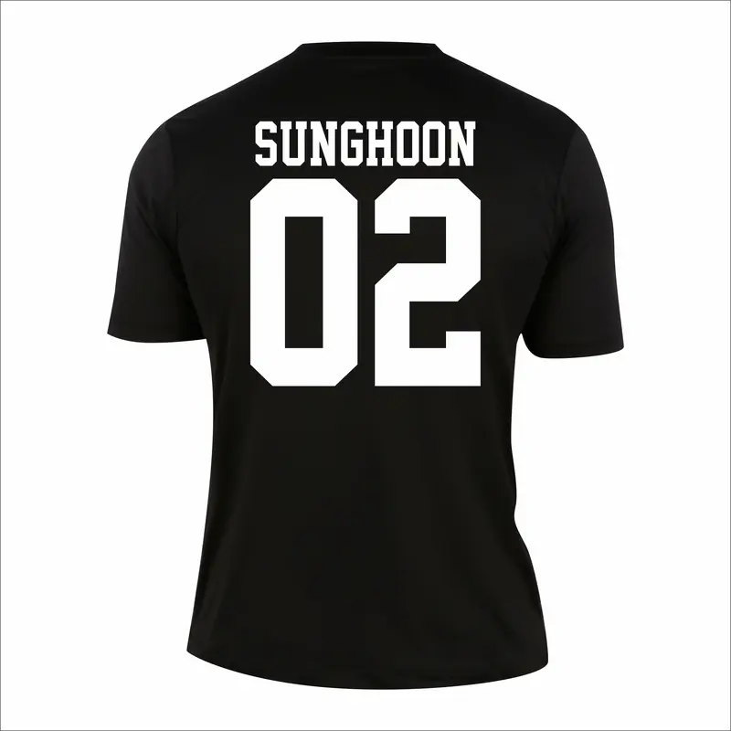 BAJU KAOS NAMA NOMOR TSHIRT WANITA Pria Distro Oblong Hitam Polos 6