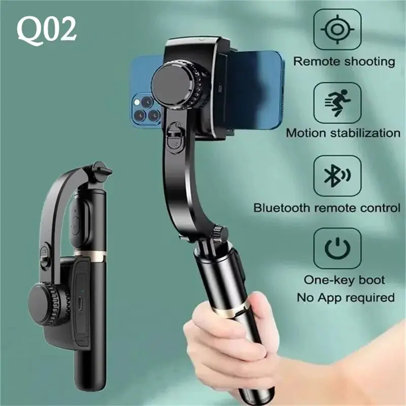 2024 NEW Phone Gimbal stabilizer Wireless Bluetooth selfie stick tripod Stabilizer holder bracket For Smartphone live