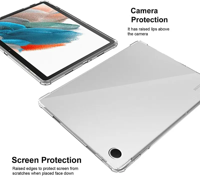 Ốp Cho Samsung Galaxy Tab A9 8.7, Bảo Vệ Chống Rơi Túi Khí Tiên Tiến, TPU Silicon Linh Hoạt Chống Sốc, Chống Trầy Xước, Chống Vàng, Ốp Vỏ Mỏng Ốp Máy Tính Bảng Samsung Galaxy Tab A9 Plus, Trong Suốt 3