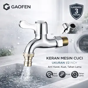 [COD]GaoFen Kran Mesin Cuci – Tahan Lama, Anti Karat, Sambungan 1/2 Inch