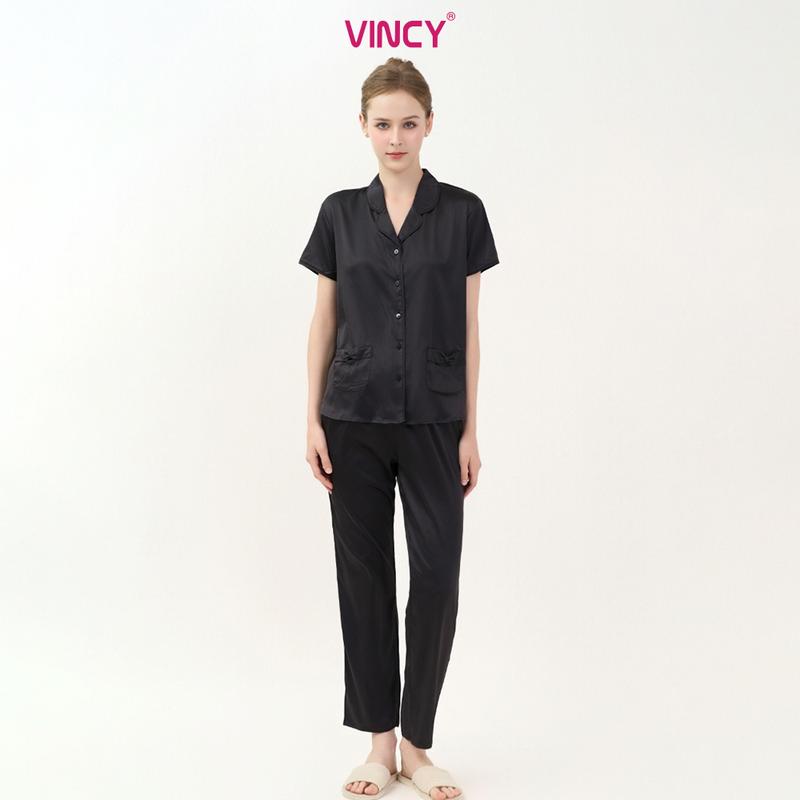 Bộ Quần Áo Satin Dài Nữ Vincyhomewear BSD034W11