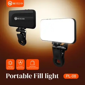 MIXIO PL-08 Selfie Light Portable Clip Mini led Light Led Video Light LAMPU FOTOGRAFI Lampu Selfie Portable LAMPU Camera Handphone Komputer 