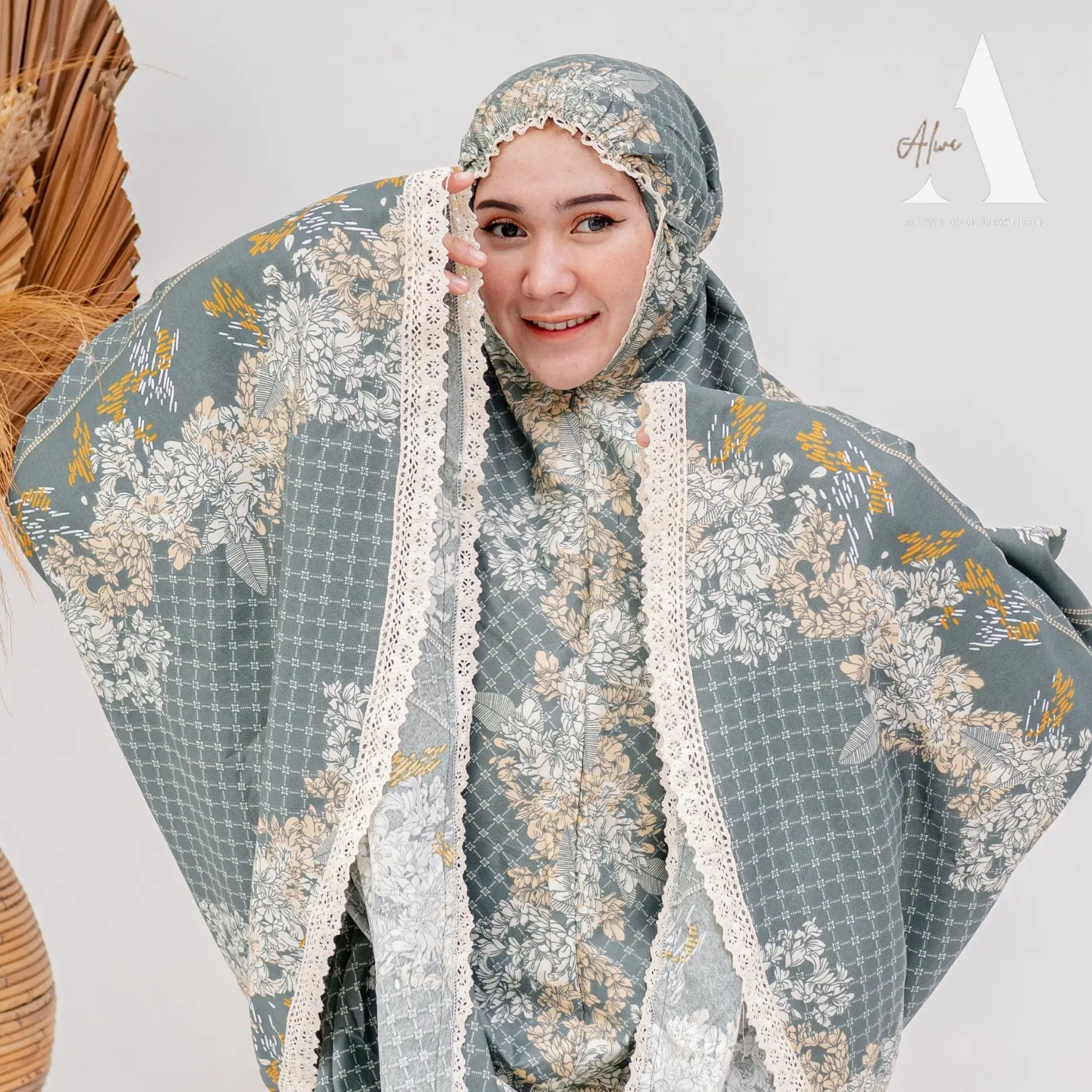 Mukena Dewasa Katun Motif Premium 2  IN 1 Sahara Cantik Renda Mewah Atasan  Bawahan Lembut Nyaman Panjang