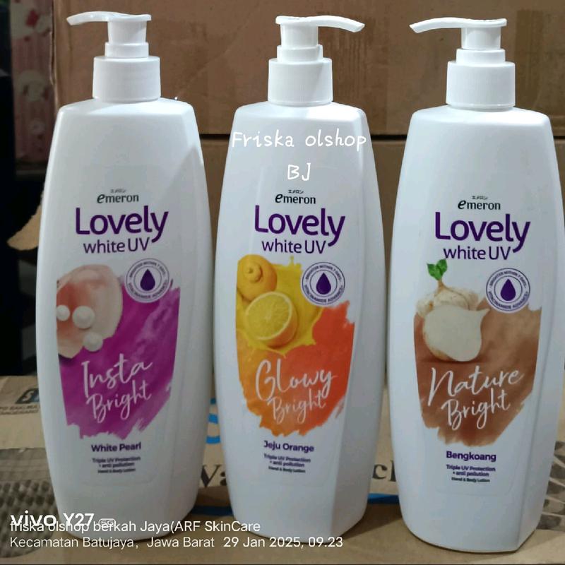 Emeron Lovely White Hand Body Lotion Smooth White UV 500ml  BESAR ya Handbody Mencerahkan 1