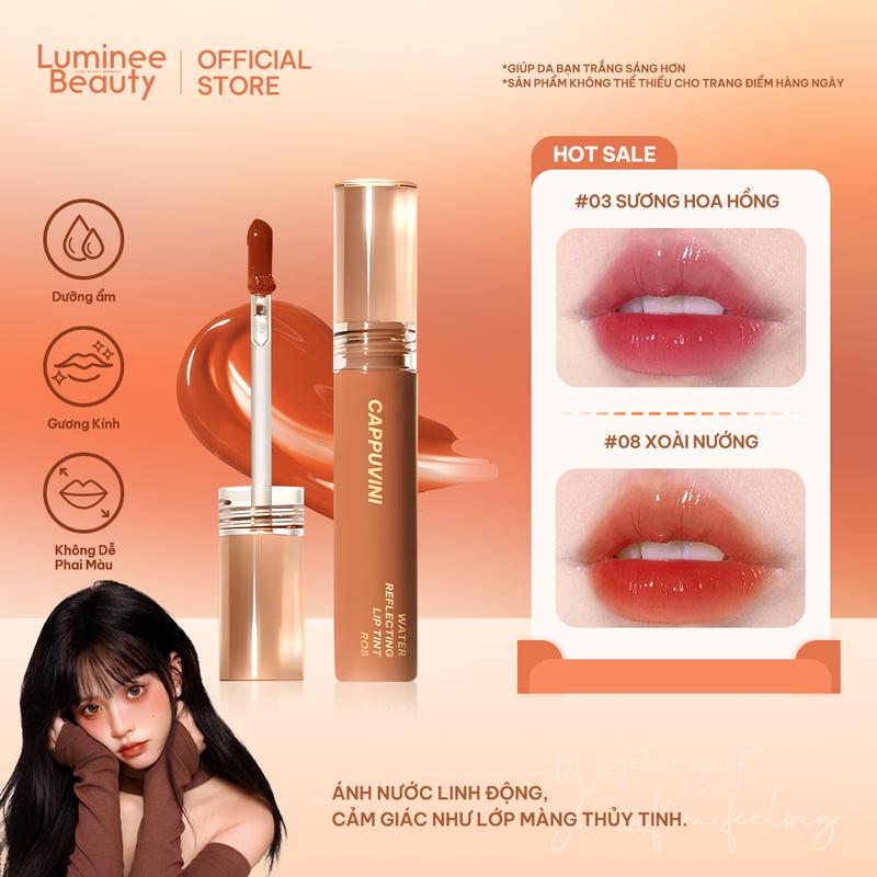 Son bóng Chất Rom&nd Mỏng Mịn Cây Son, [Mua 2 tặng 1 chì kẻ mày] Dưỡng ẩm Gương Kính Không Dễ Phai Màu,Bền Màu Mềm Mượt Trên Môi,Son Môi Gương Bóng  Mirror Tạo Hiệu Ứng Căng Bóng Như Gương Cho Đôi Môi Đầy Đặn Quyến Rũ LumineeBeauty CP102