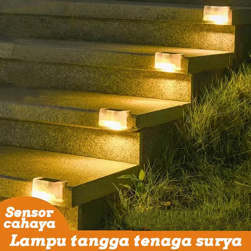 Lampu LED Tangga Tenaga Surya,  Lampu Tangga Tenaga Surya, Lampu Taman,  Lampu Pagar Tangga,  Lampu Hias Teras Tahan Air, Panel Dekoratif Rumah Taman, Lampu Sensor LED Tanpa Listrik Tenaga Surya 4